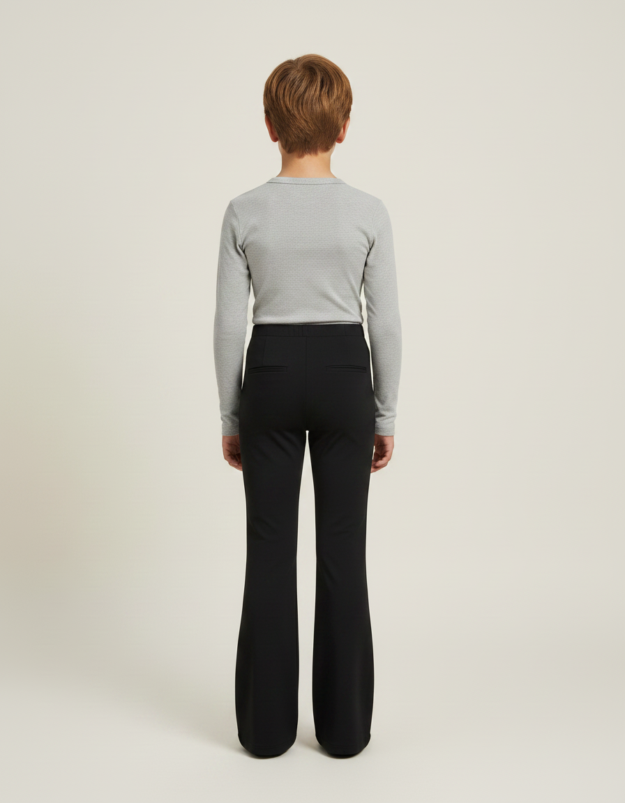 Pantalon Noir Évasé Fluide Enfant - Polyester - vue 2