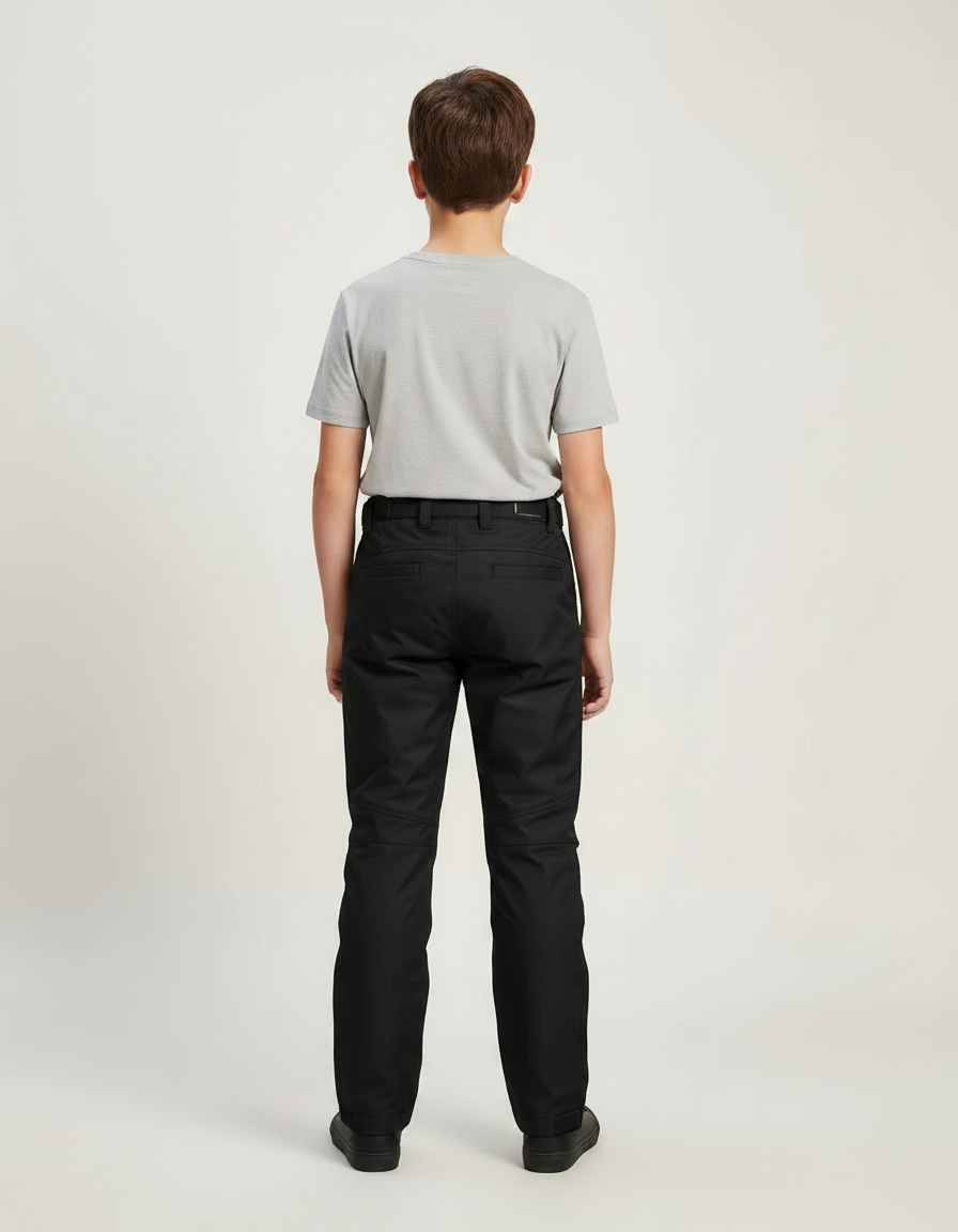 Pantalon Noir Enfant Sportif Imperméable Résistant Hiver - Polyester - vue 2