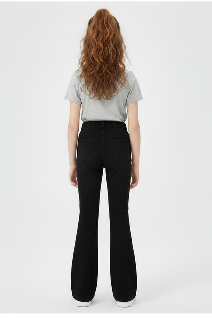 Pantalon Patte D'éléphant Noir Jean - vue 2
