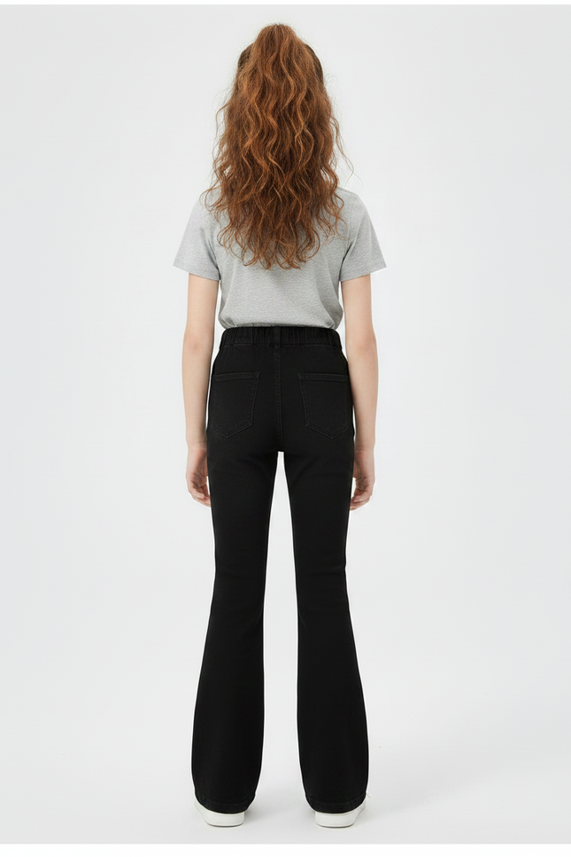 Pantalon Patte D'éléphant Noir Jean - vue 2