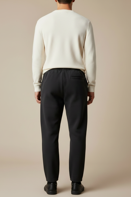 Pantalon Noir Ample Cordon Décontracté Homme - Molleton - vue 2