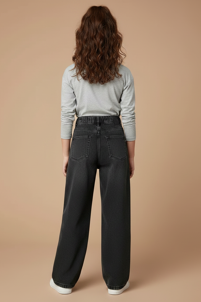 Pantalon Jean Large Noir - vue 2