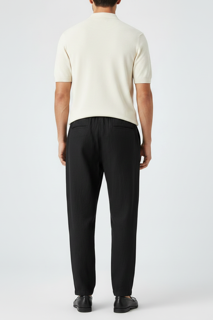 Pantalon Lin Homme Noir - vue 2