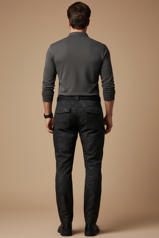 Pantalon Treillis Noir Militaire - Toile - vue 2