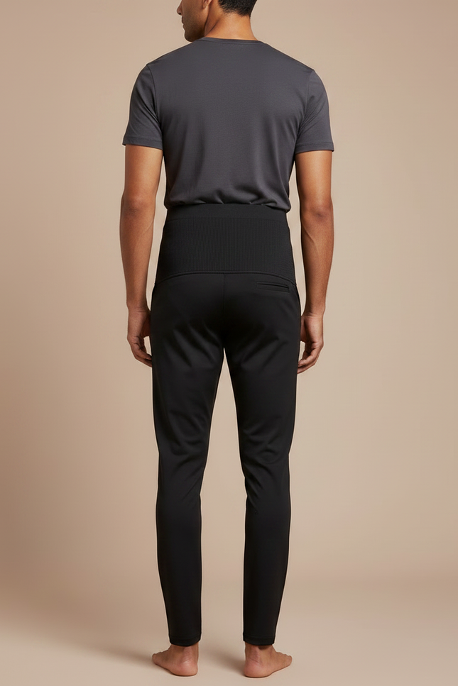 Pantalon Noir Ajusté Confortable Sport Homme - Maille - vue 2