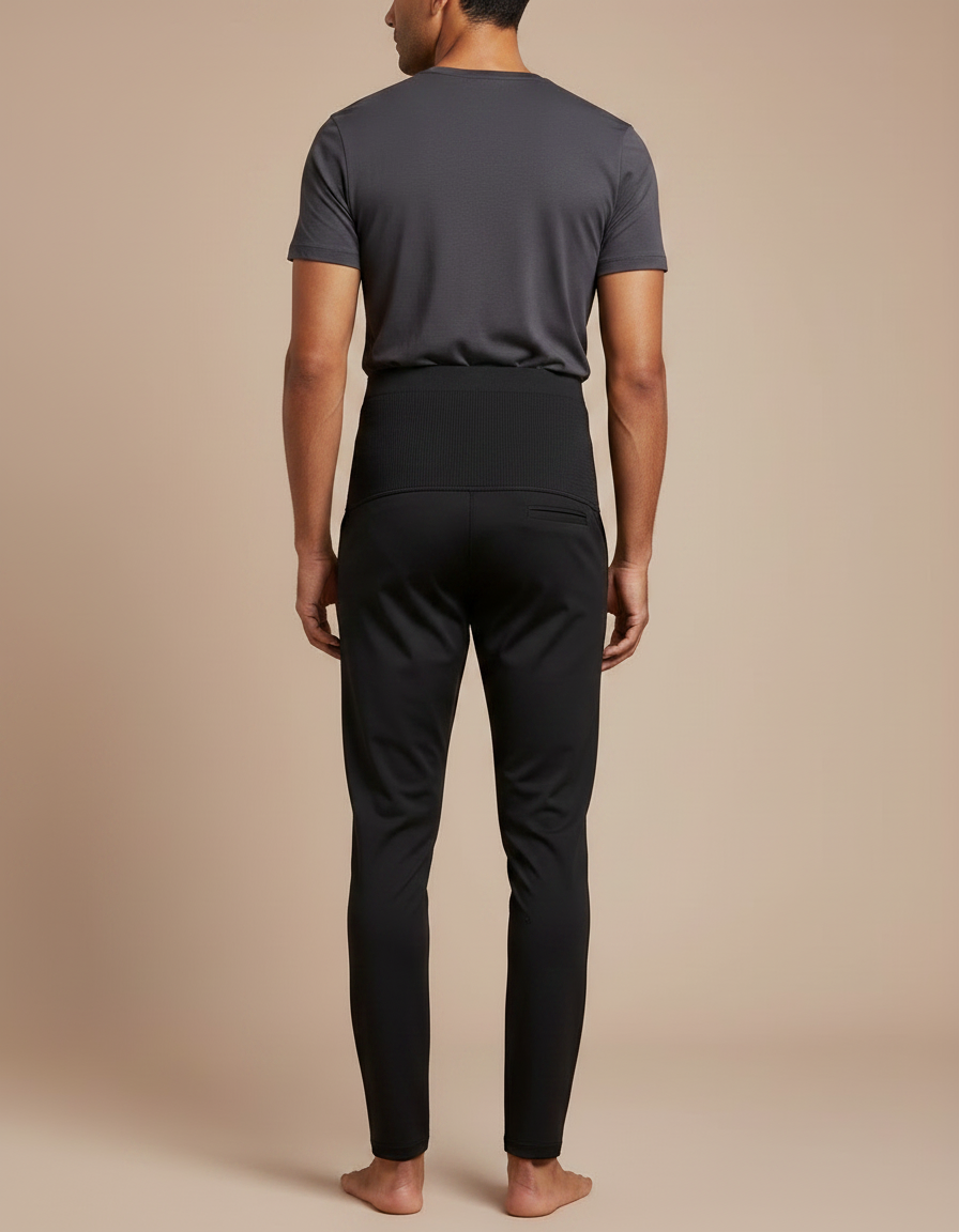 Pantalon Noir Ajusté Confortable Sport Homme - Maille - vue 2