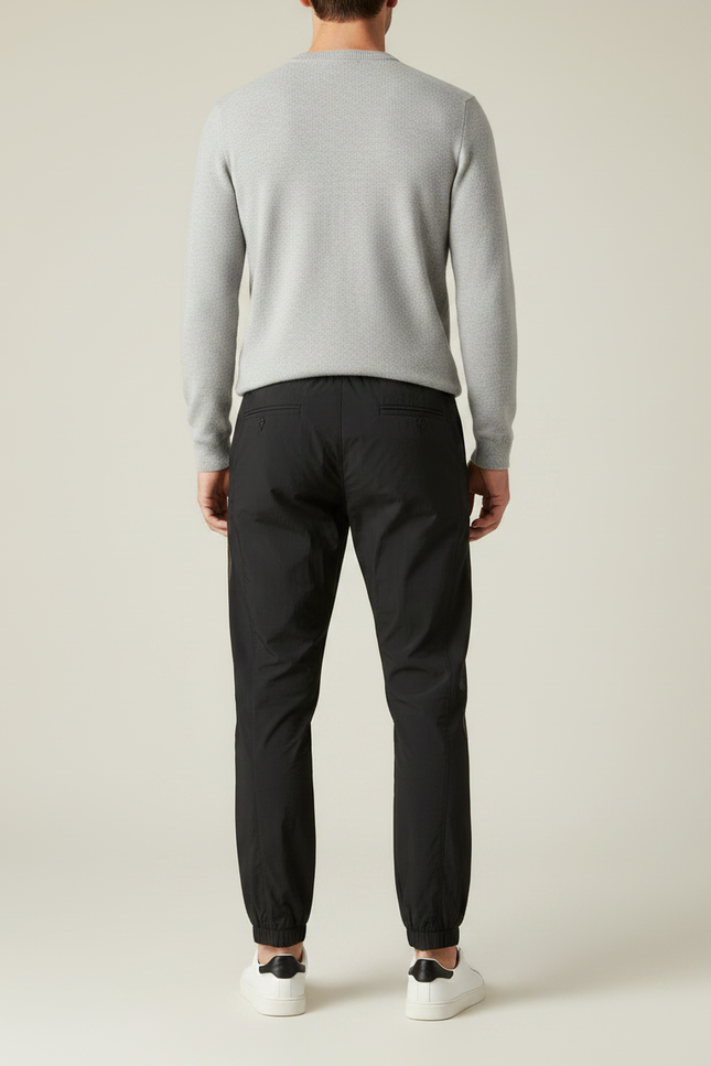 Pantalon Noir Homme Sportif Fuselé Décontracté Jogging - Polyester - vue 2