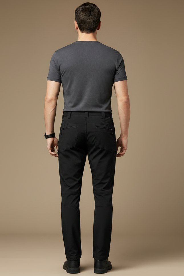 Pantalon Noir Militaire - Polyester - vue 2