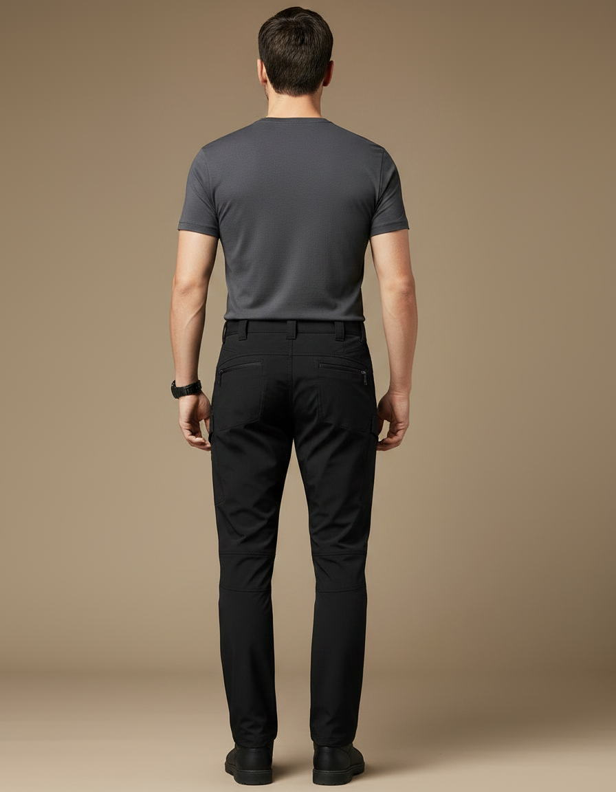 Pantalon Noir Militaire - Polyester - vue 2