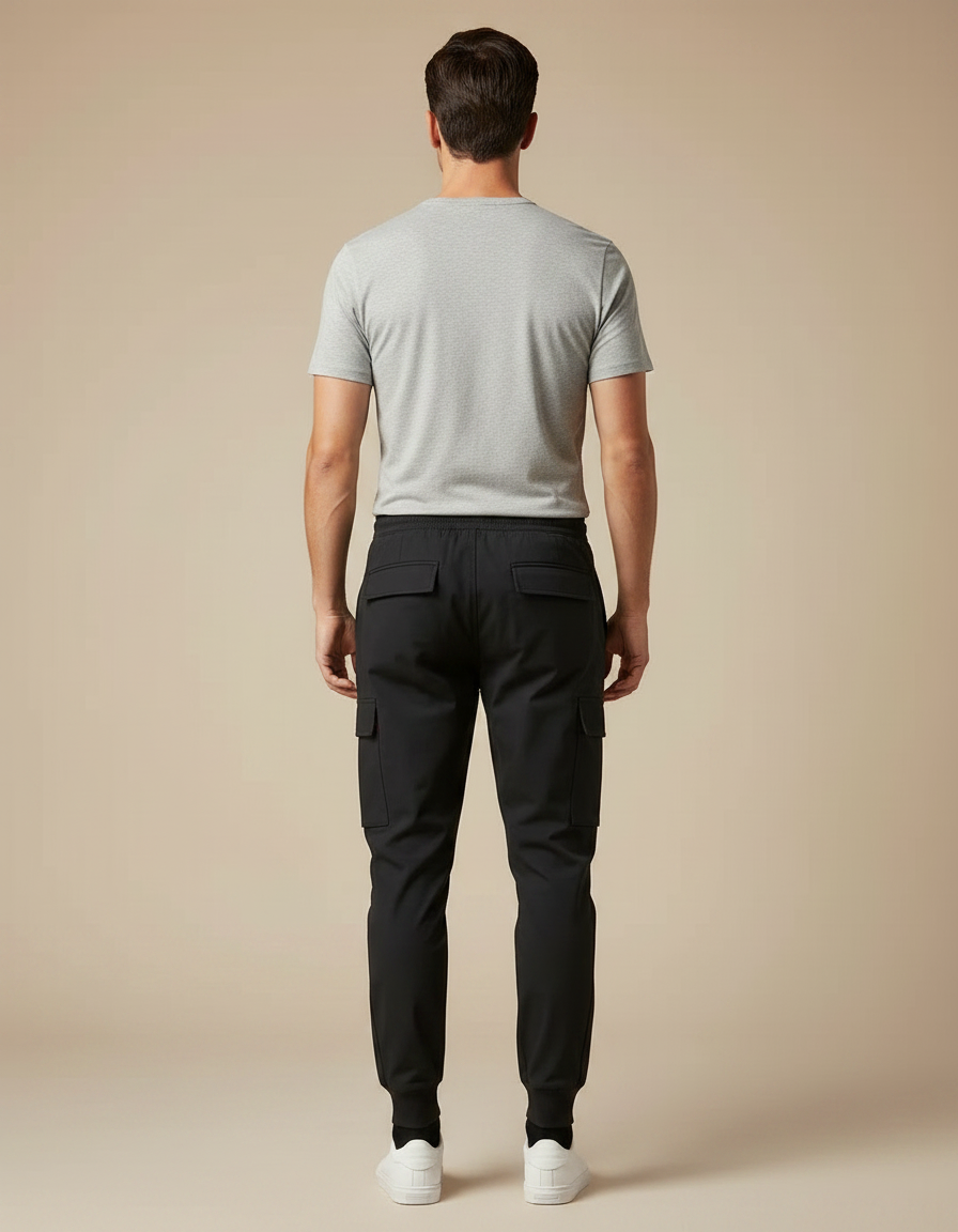 Pantalon Marche Noir - Polyester - vue 2