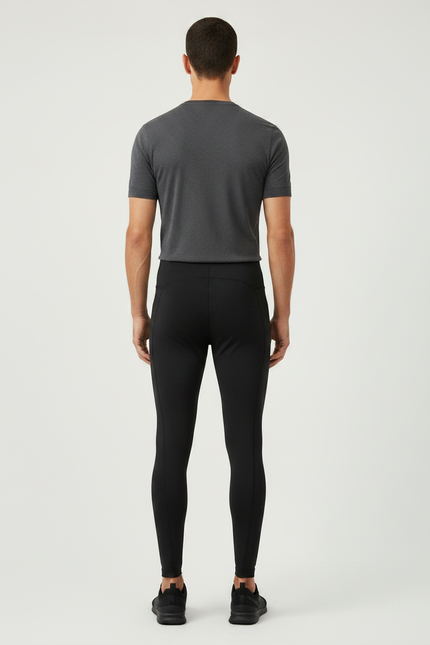 Pantalon Noir Moulant Sportif Homme Yoga Fitness - Polyester - vue 2