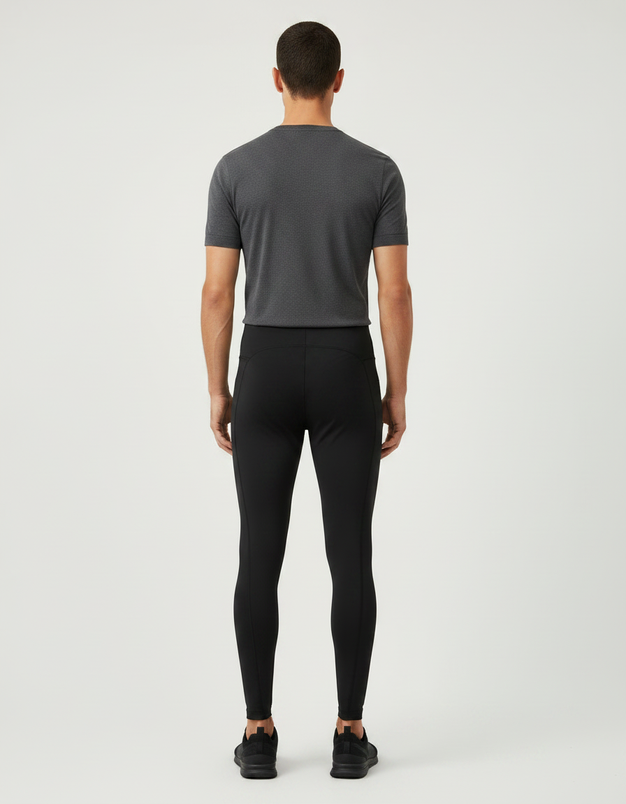 Pantalon Noir Moulant Sportif Homme Yoga Fitness - Polyester - vue 2