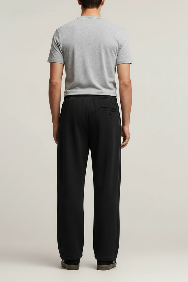 Pantalon Noir Droit Ample Décontracté Homme - Molleton - vue 2