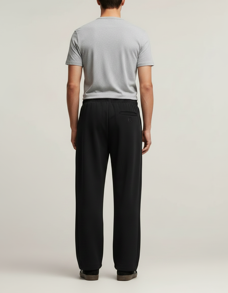 Pantalon Noir Droit Ample Décontracté Homme - Molleton - vue 2