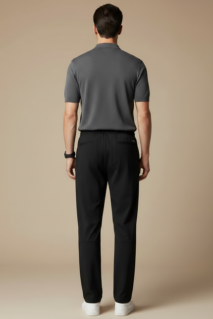 Pantalon Noir Sport Ample Confortable Séchage Rapide Homme - Polyester - vue 2
