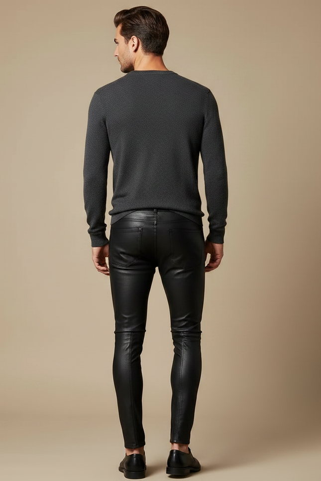 Pantalon Vinyle Noir Homme - Simili cuir - vue 2