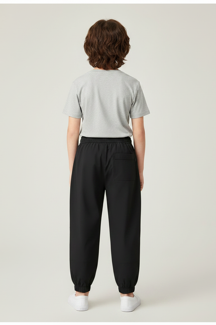 Pantalon Noir Sport Cargo Coton Décontracté Garçon - Polyester - vue 2