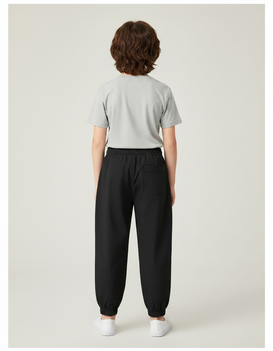 Pantalon Noir Sport Cargo Coton Décontracté Garçon - Polyester - vue 2