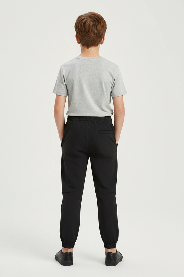 Pantalon Noir Jogging Enfant Coton Décontracté Sport - Polyester - vue 2
