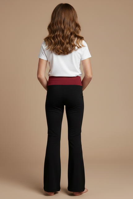 Pantalon Noir Évasé Confortable Fille - Polyester - vue 2