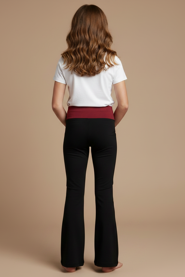 Pantalon Noir Évasé Confortable Fille - Polyester - vue 2