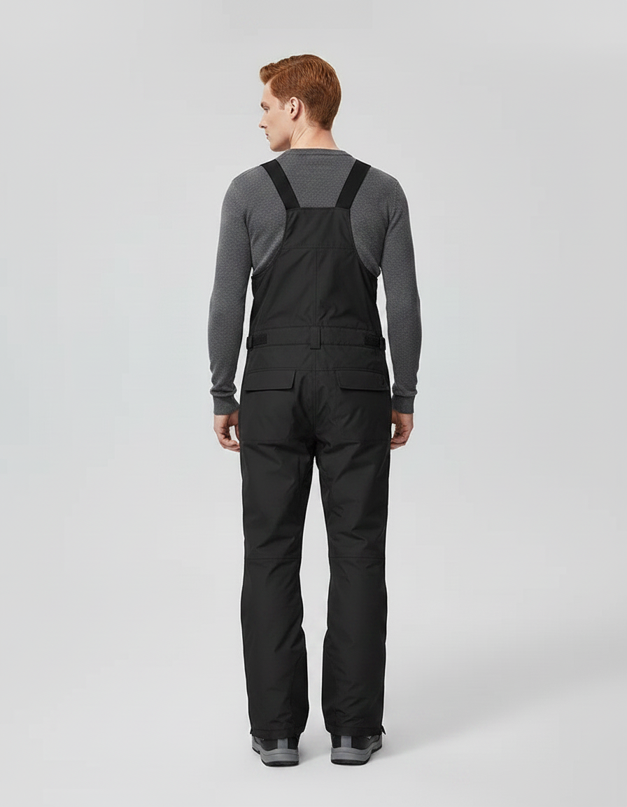Pantalon Noir Salopette Ski Imperméable Homme - Polyester - vue 2