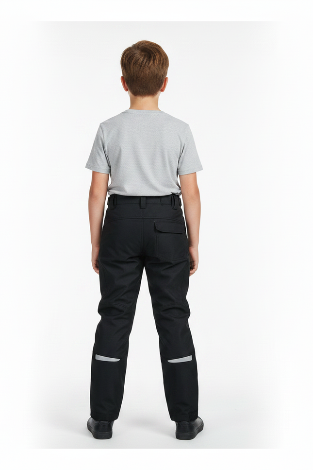 Pantalon Noir Moto Enfant Réfléchissant Imperméable Thermique - Polyester - vue 2