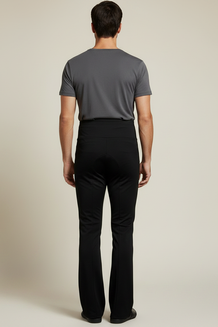 Pantalon Noir Homme Yoga Flared Confortable - Polyester - vue 2