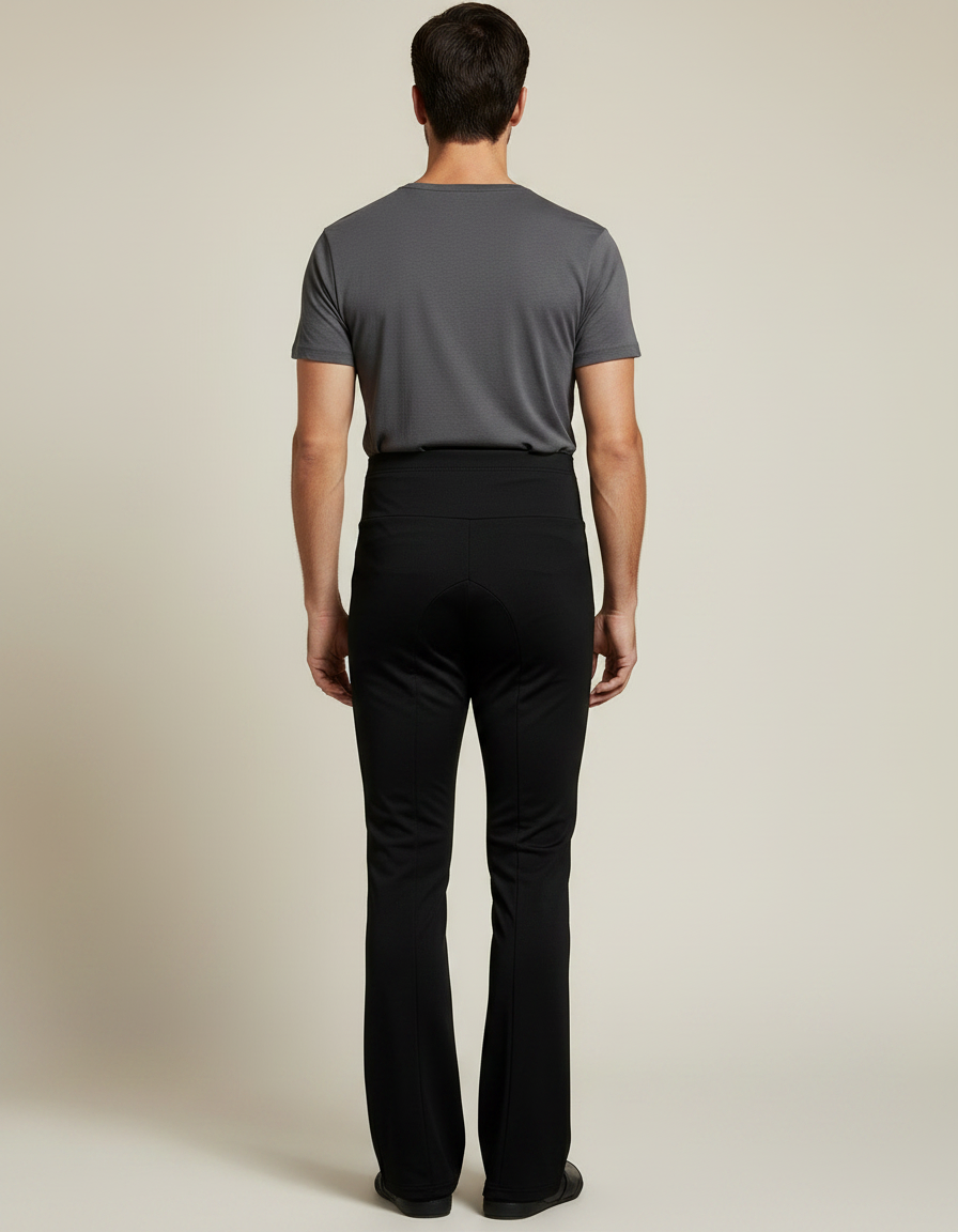 Pantalon Noir Homme Yoga Flared Confortable - Polyester - vue 2