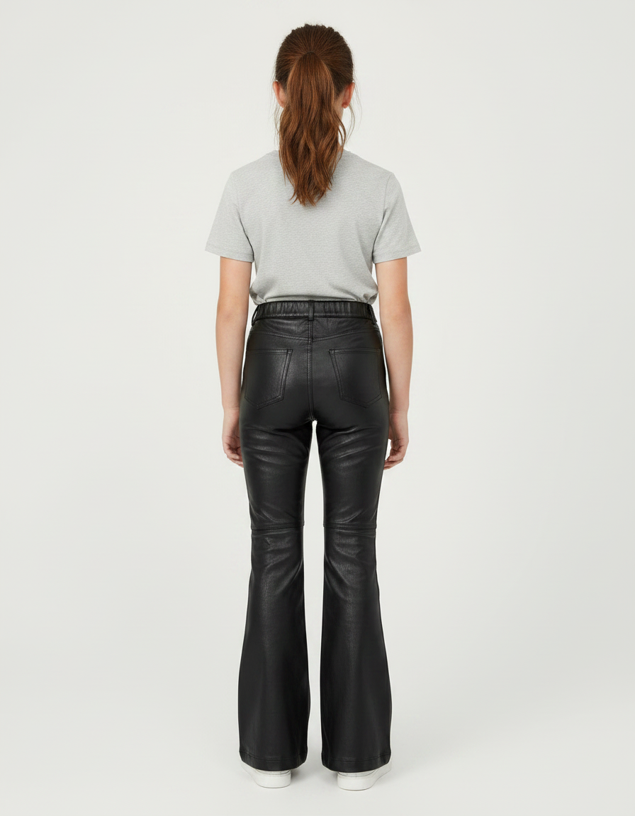 Pantalon Vernis Noir - Simili cuir - vue 2