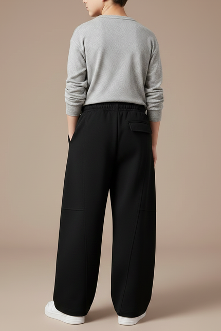 Pantalon En Toile Noir - Molleton - vue 2