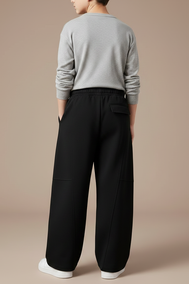 Pantalon En Toile Noir - Molleton - vue 2