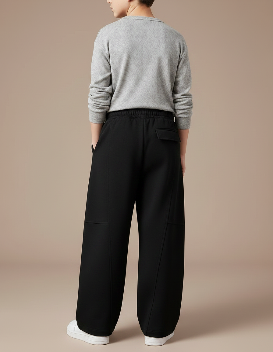 Pantalon En Toile Noir - Molleton - vue 2