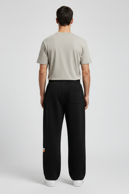 Pantalon Noir Ample Sport Décontracté Homme Coton - Molleton - vue 2