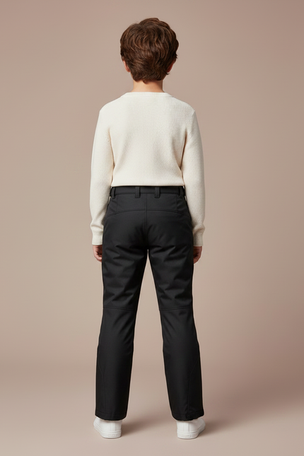 Pantalon Noir Enfant Résistant Zippé Confortable - Polyester - vue 2