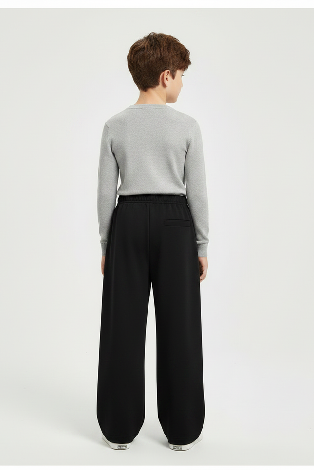 Pantalon Noir Ample Décontracté Coton Enfant - Molleton - vue 2