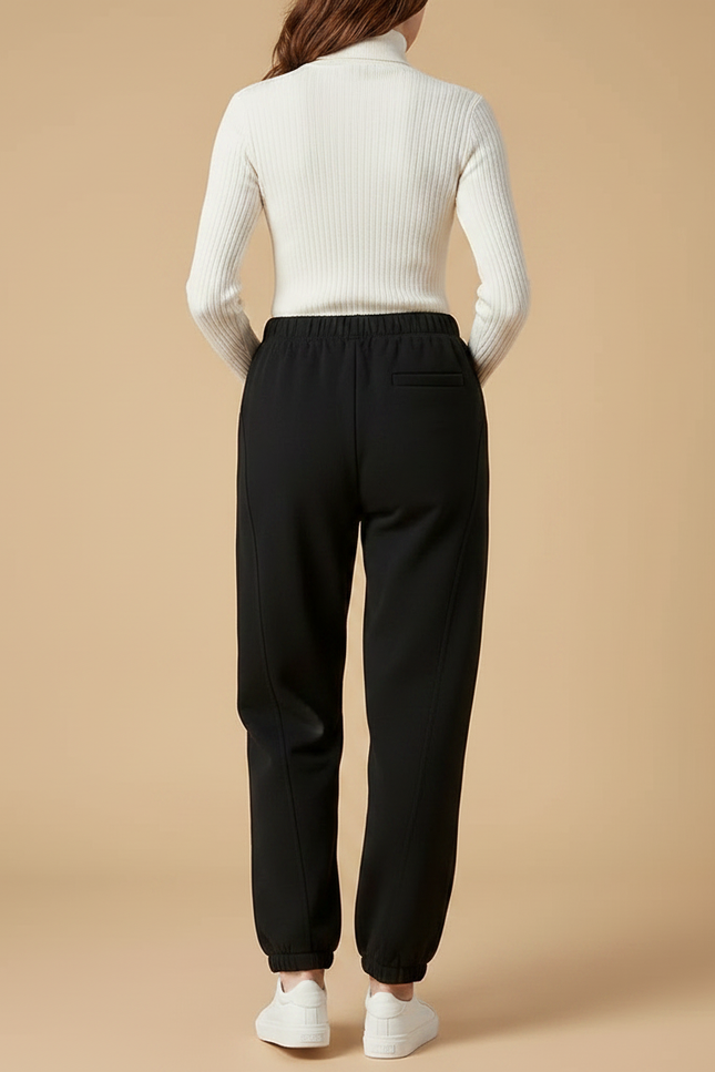 Pantalon Baggy Femme Noir - Molleton - vue 2