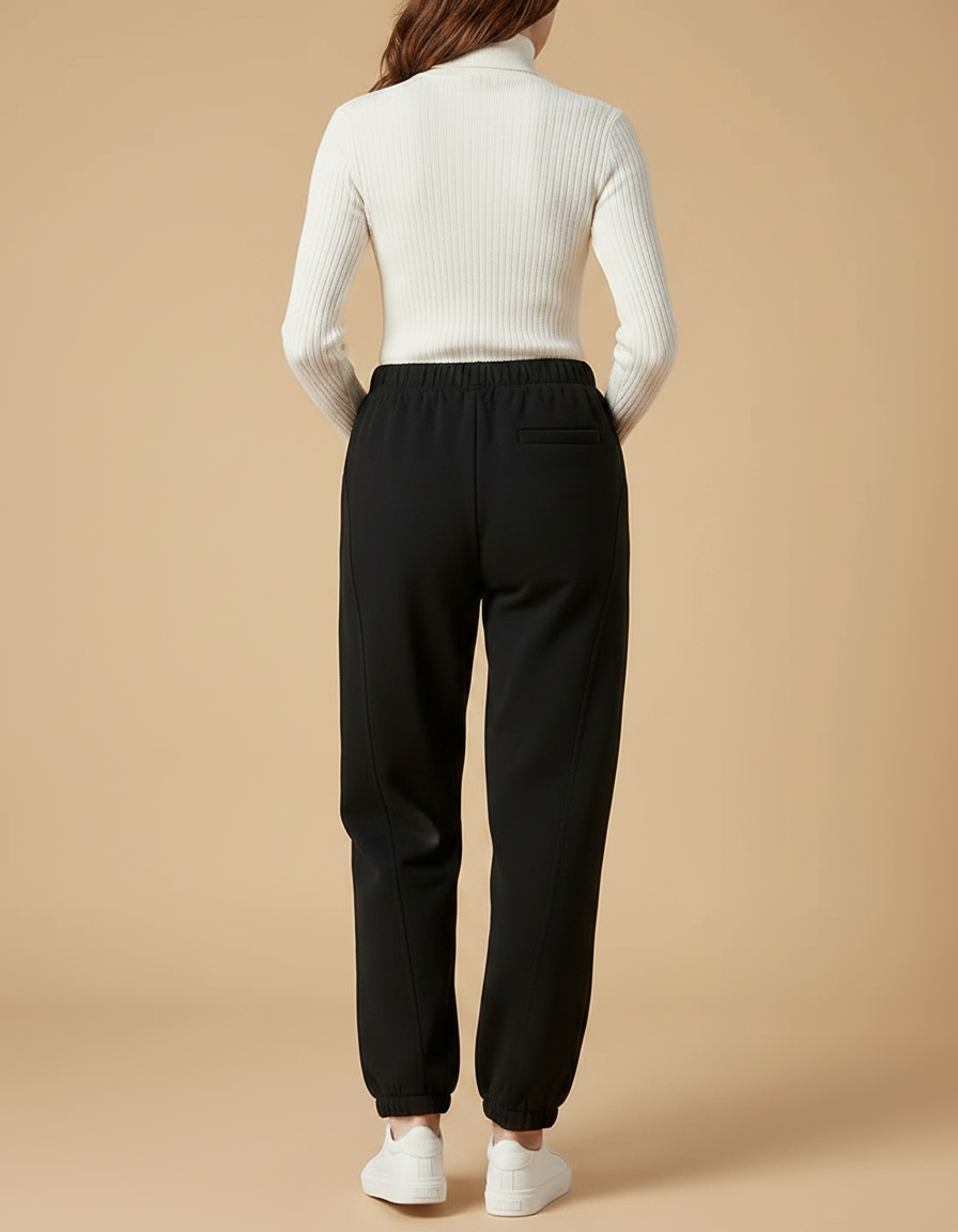 Pantalon Baggy Femme Noir - Molleton - vue 2