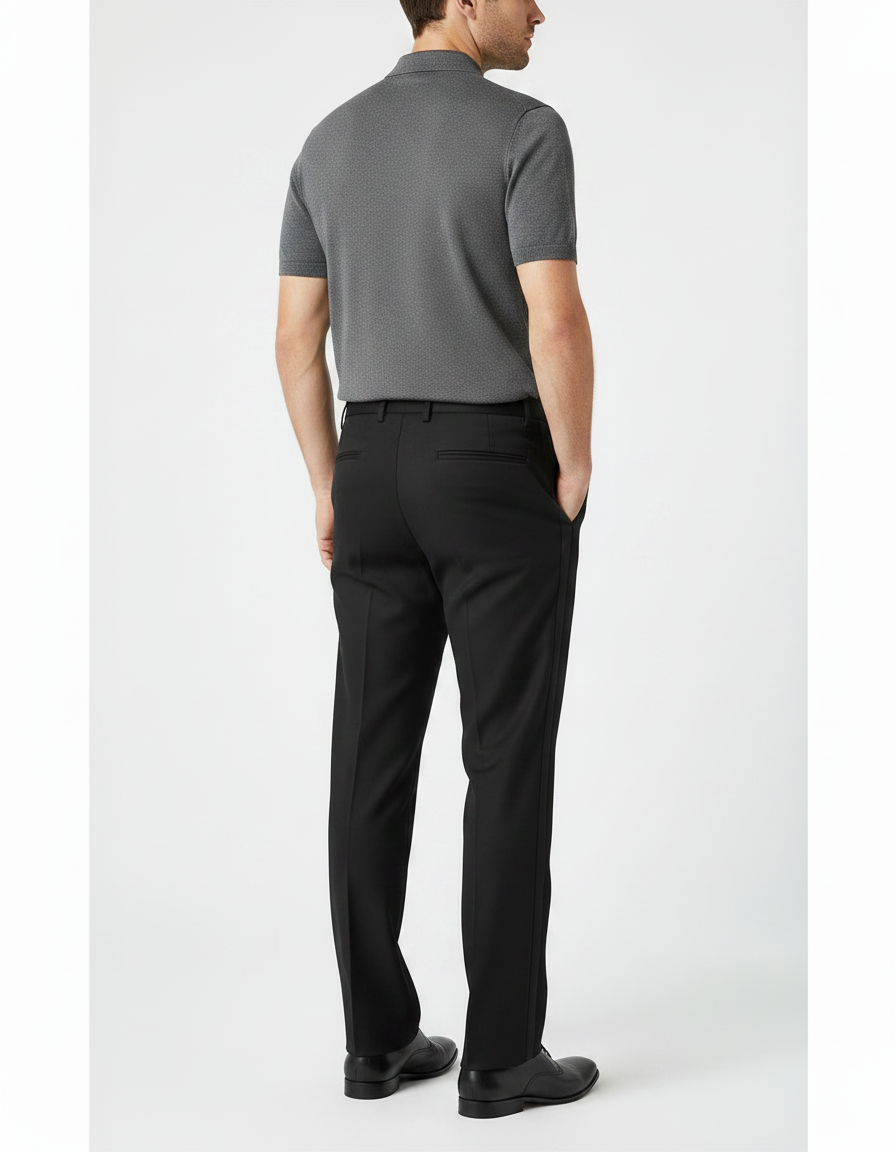 Pantalon Smoking Noir Homme - Polyester - vue 2