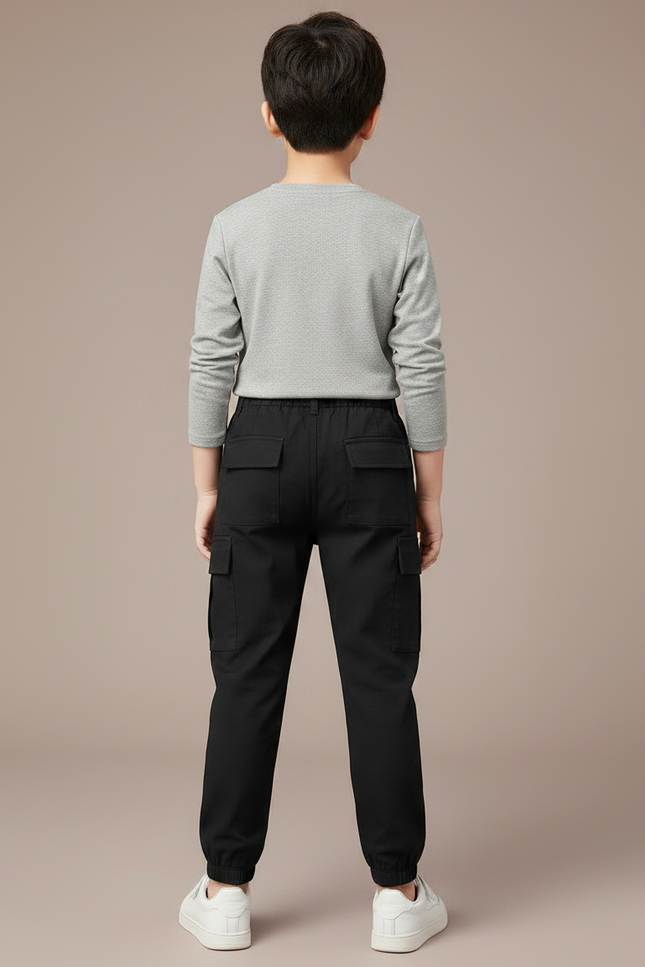Pantalon Noir Poche - Toile - vue 2