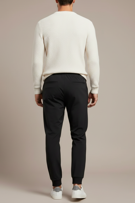 Pantalon Noir Jogger Cordon Sport Décontracté Homme - Polyester - vue 2