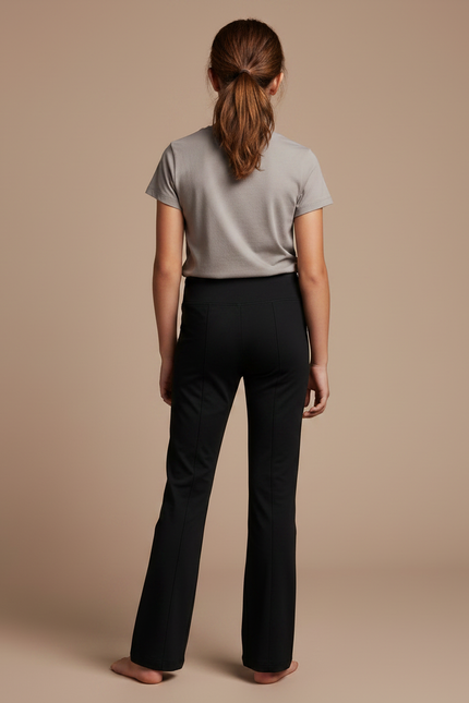 Pantalon Noir Évasé Confortable Fille Simple - Polyester - vue 2