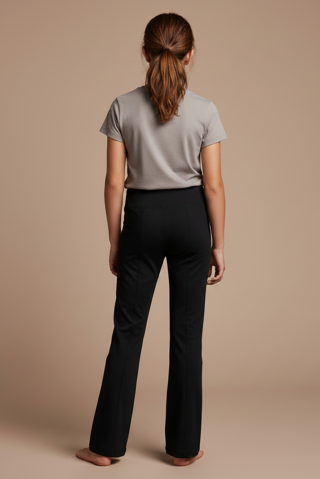 Pantalon Noir Évasé Confortable Fille Simple - Polyester - vue 2