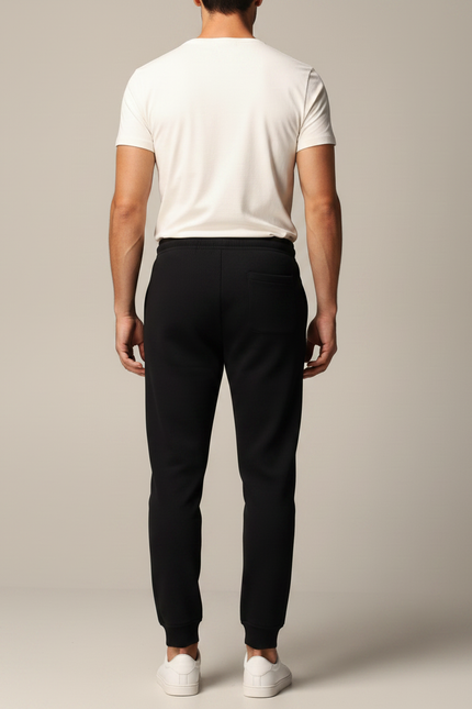 Pantalon Noir Sportswear - Molleton - vue 2