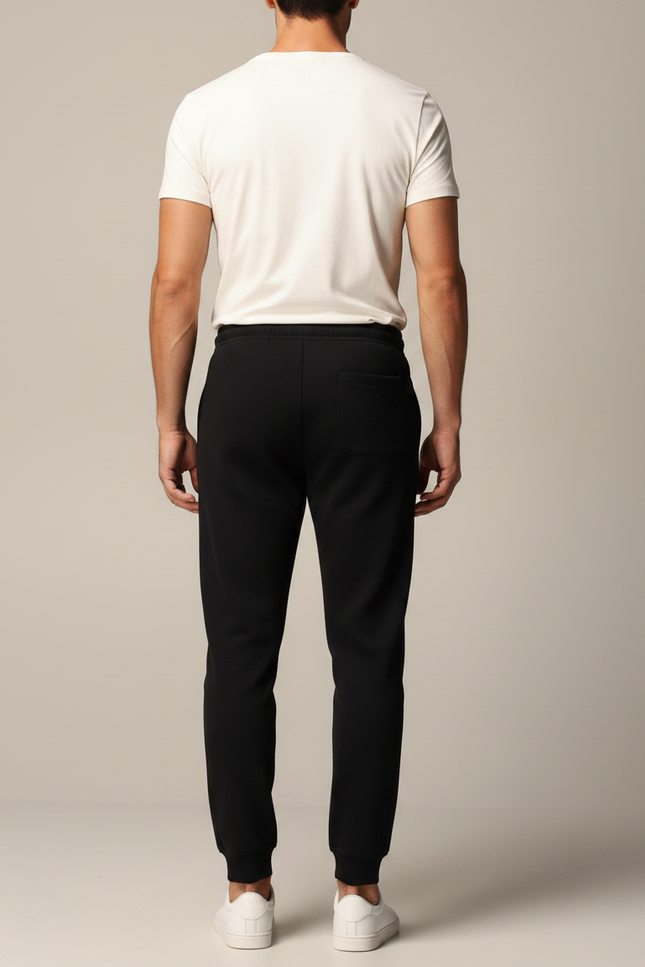 Pantalon Noir Sportswear - Molleton - vue 2