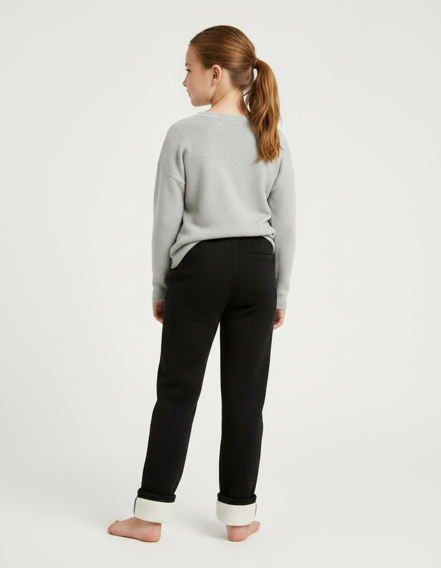 Pantalon Pyjama Noir - Molleton - vue 2