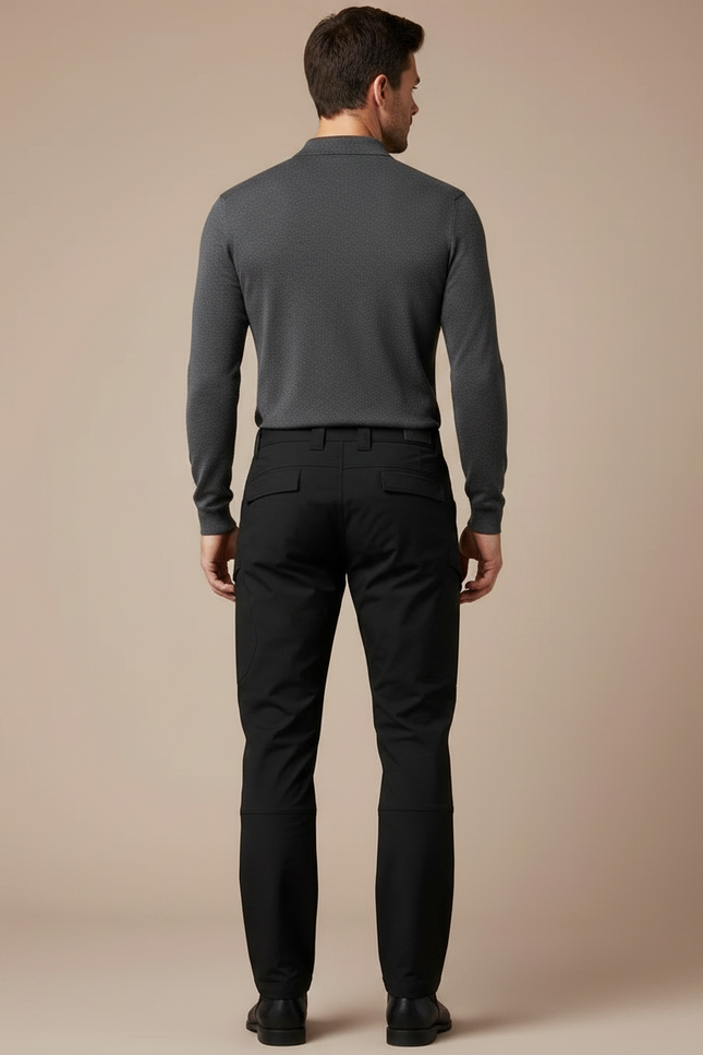 Pantalon Noir Cargo Homme Tactique Multi-Poches Extérieur - Toile - vue 2