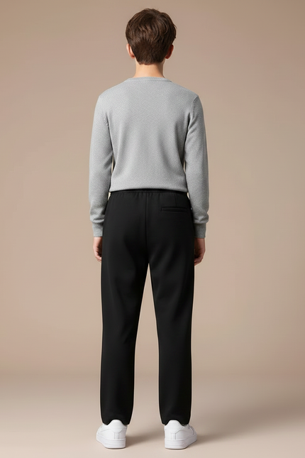 Pantalon Noir Ample Décontracté Velours Garçon - Molleton - vue 2