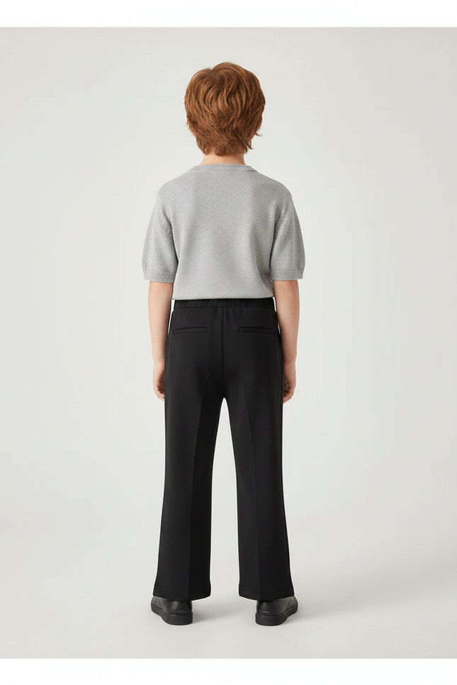 Pantalon Noir Ample Décontracté Garçon - Molleton - vue 2