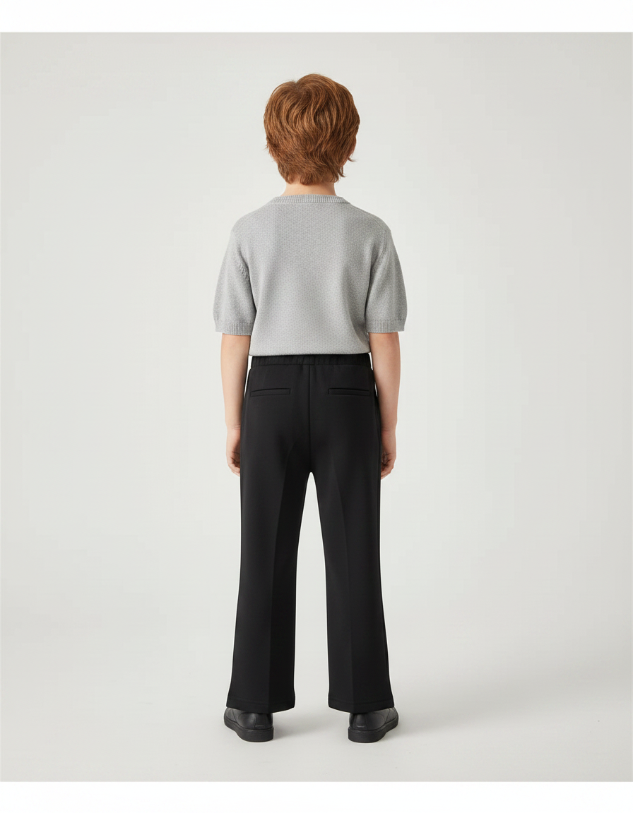 Pantalon Noir Ample Décontracté Garçon - Molleton - vue 2